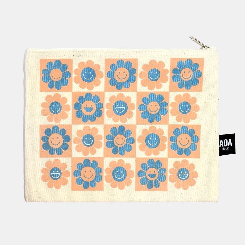 AOA Canvas Bag - Smiley Flowers