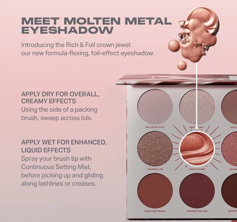 Morphe Rich & Foiled Rose to Fame Eyeshadow Palette - Imagen 3