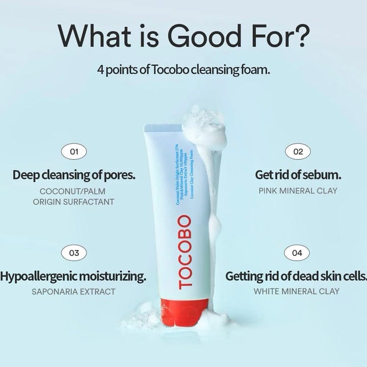 TOCOBO Coconut Clay Cleansing Foam 150ml - Imagen 2