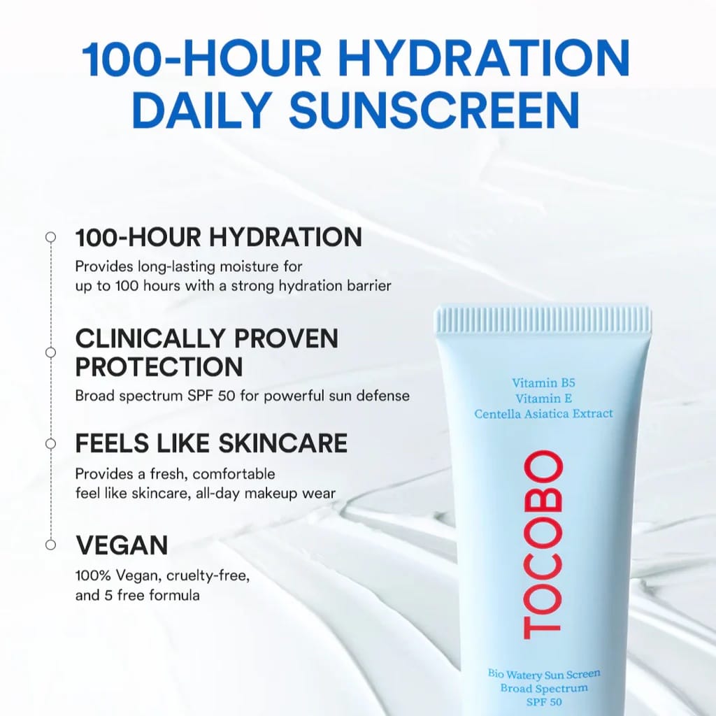 TOCOBO Bio Watery Sun Cream SPF50+ PA++++ 50ml - Imagen 3