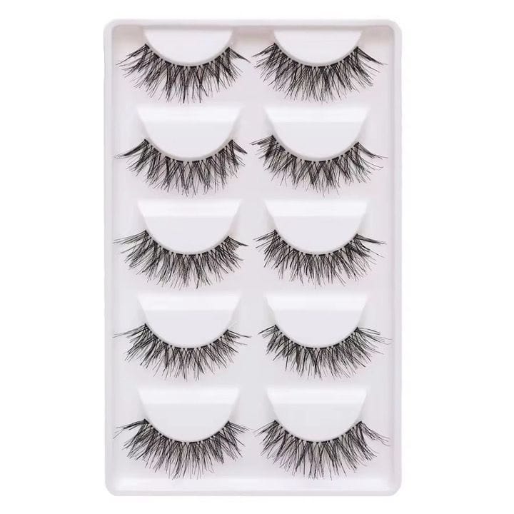 Dingsen 5 Pairs Natural Crisscoss False Eyelashes