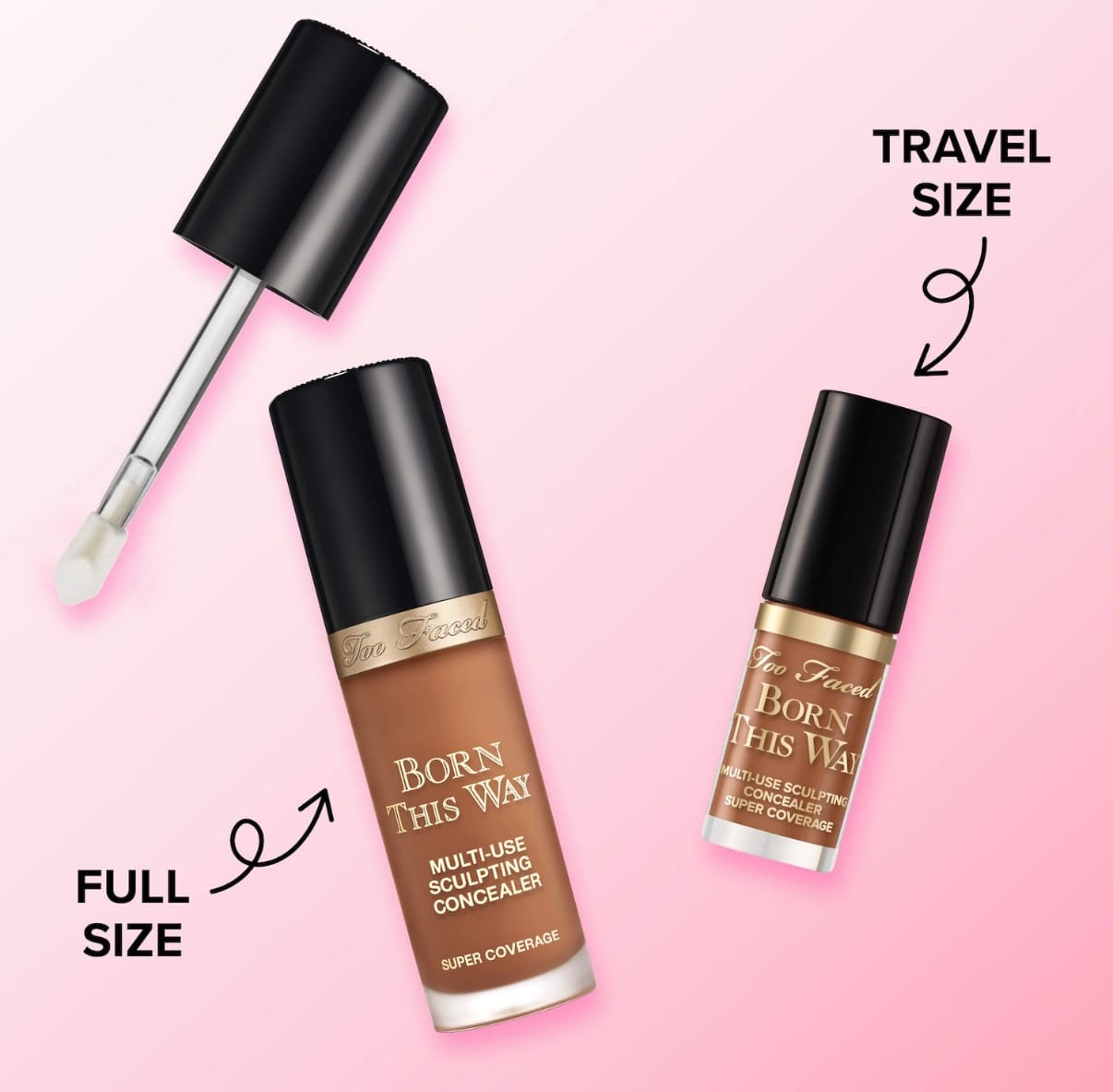 Too Faced Travel Size Born This Way Super Coverage Multi-Use Concealer - Imagen 6