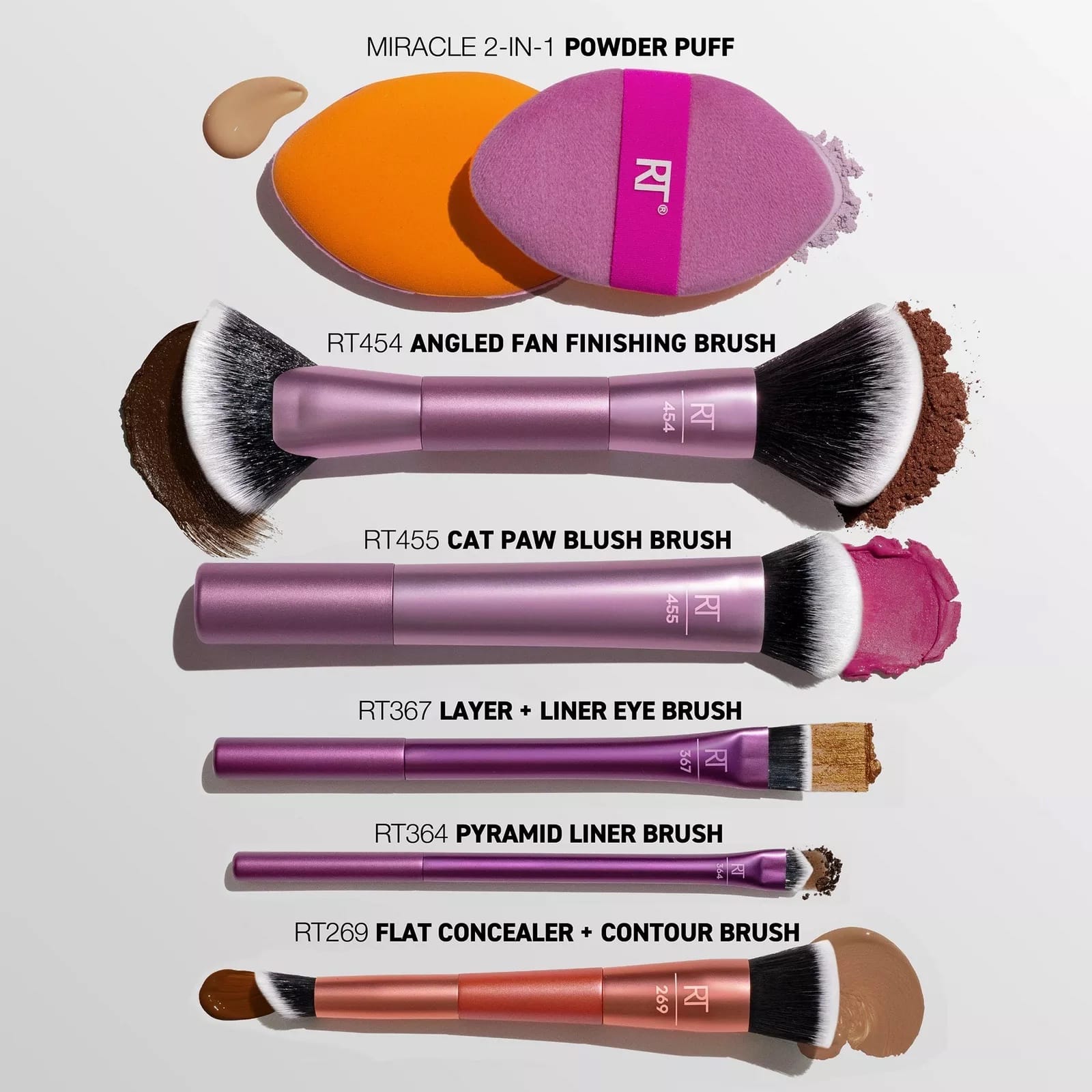 Real Techniques Big Blends Energy Brush + Dual-Sided Puff - Imagen 4