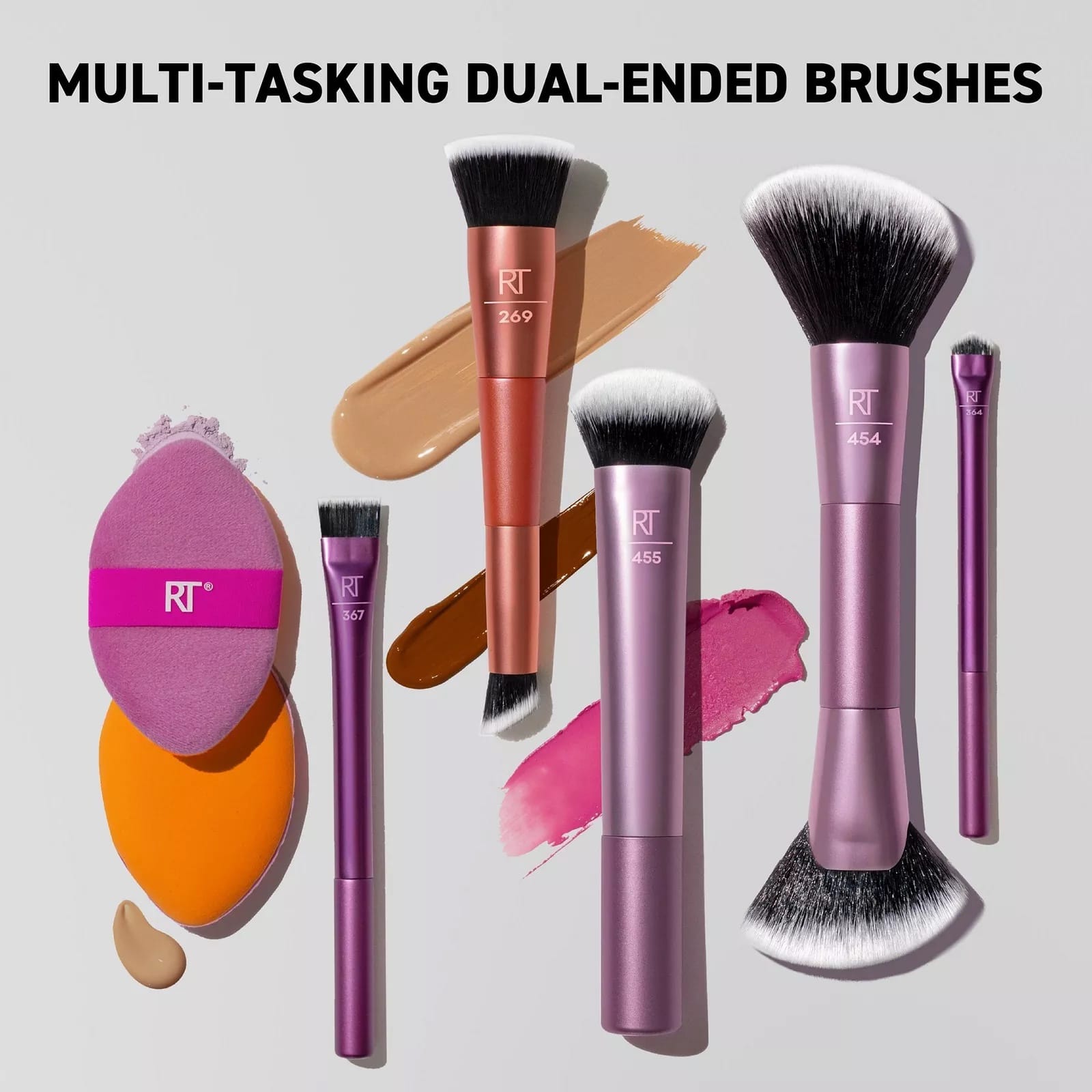 Real Techniques Big Blends Energy Brush + Dual-Sided Puff - Imagen 5