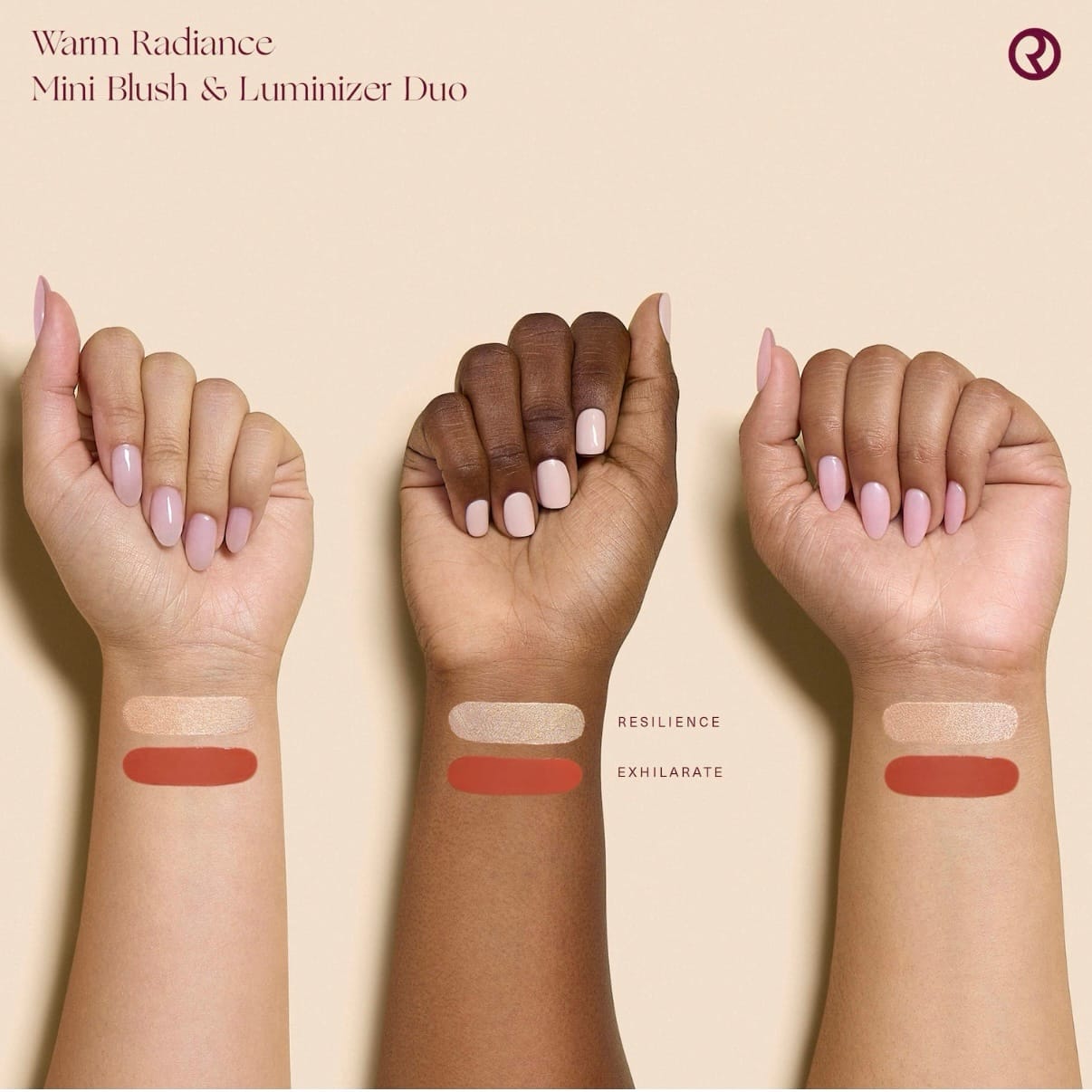Rare Beauty Mini Warm Radiance Blush & Luminizer Duo Makeup Gift Set - Imagen 4