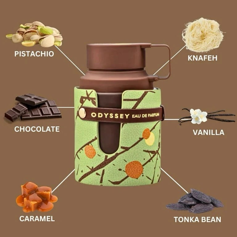 Armaf Odyssey Dubai Chocolat Gourmand Edition Eau De Parfum (Unisex) – 3.4 oz / 100 ml - Imagen 3