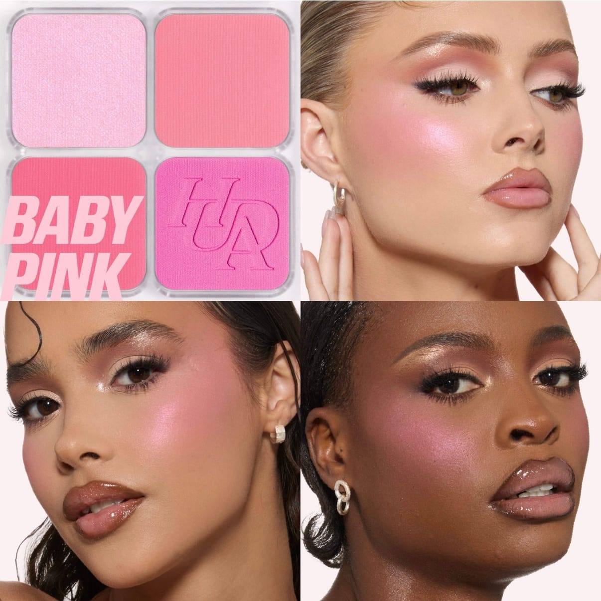 Huda Beauty Blush Filter Blurring Blushlighters Palette (Baby Pink) - Imagen 2