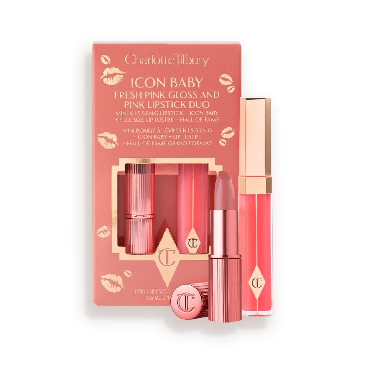 Charlotte Tilbury Icon Baby Lip Duo Kit - Mini Lipstick & Full Size Gloss